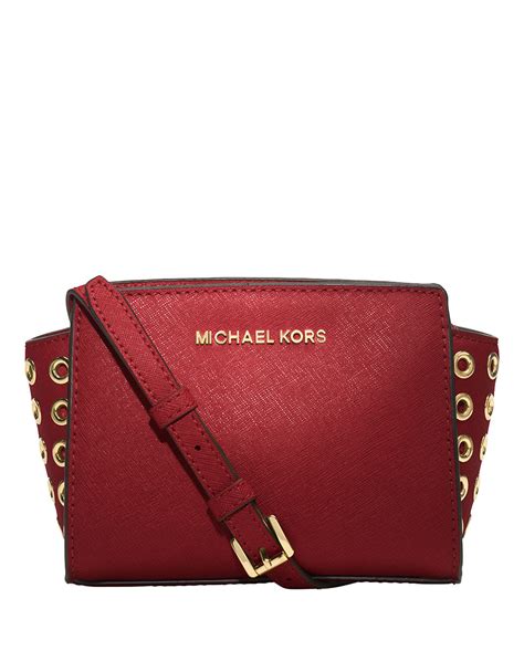 Michael Michael Kors Selma Grommet Leather Mini Messenger .